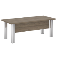 Стол руководителя (опоры - нерж.сталь) Yalta M-LT.D-20.1 вяз благородный